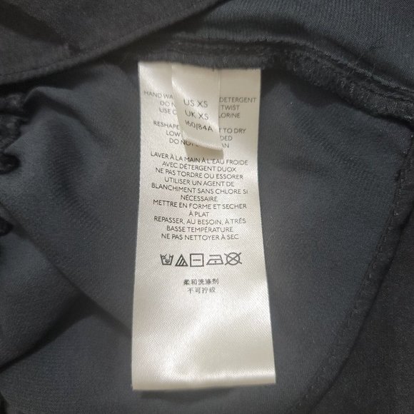 Free People Elouise Black Satin Long Sleeve Blouse Oversized Boho V-Neck Top XS - Picture 12 of 13